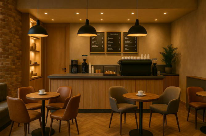 coffee room design in Dubai