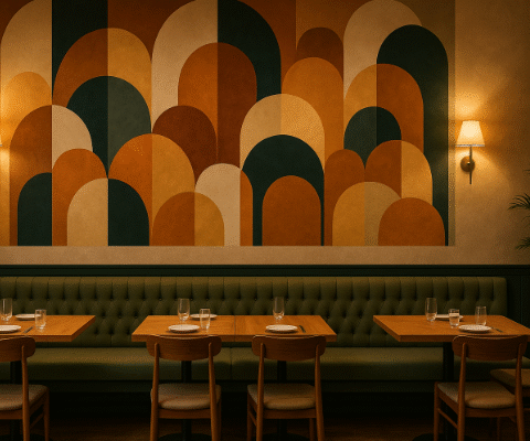 wall design coffee shop