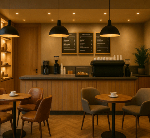 coffee room design in Dubai
