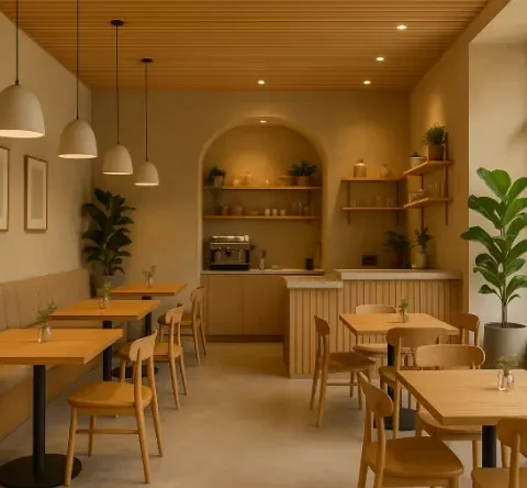 small cafe interior design